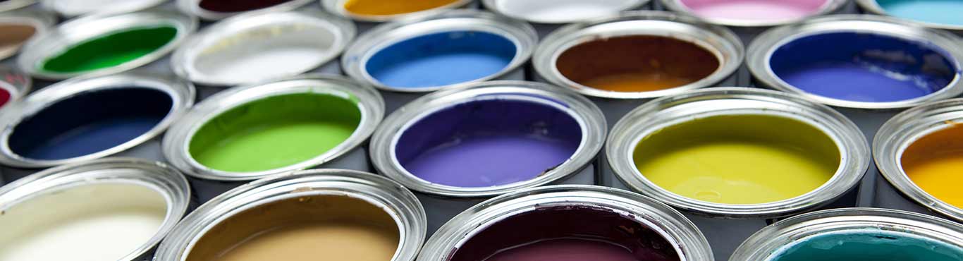 Multi-colored paints in cans