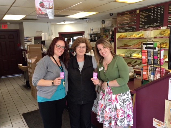 UniBank employees buying breakfast for patrons at local coffee shop in Uxbridge