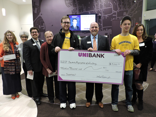 Shrewsbury Charitable Giving check presentation