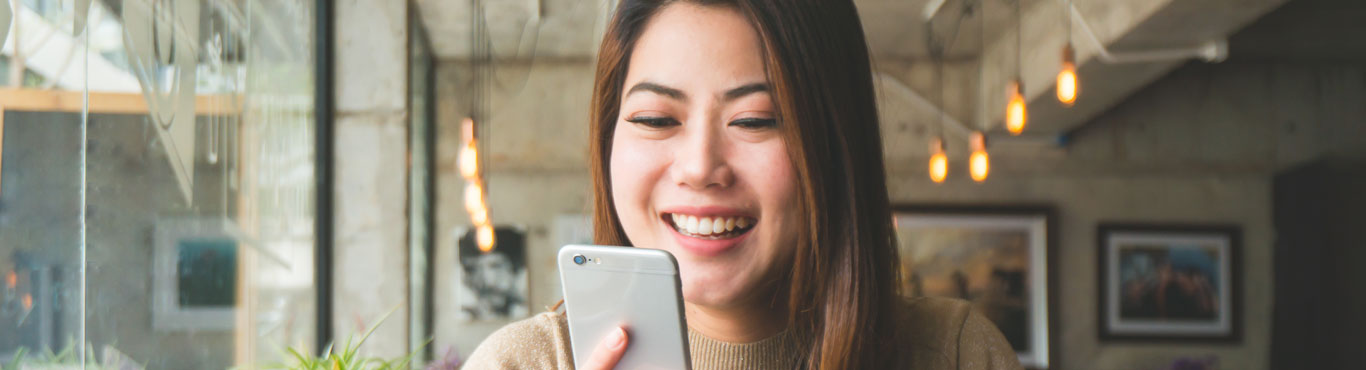 Woman smiling