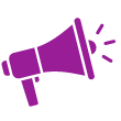 Purple Megaphone Icon