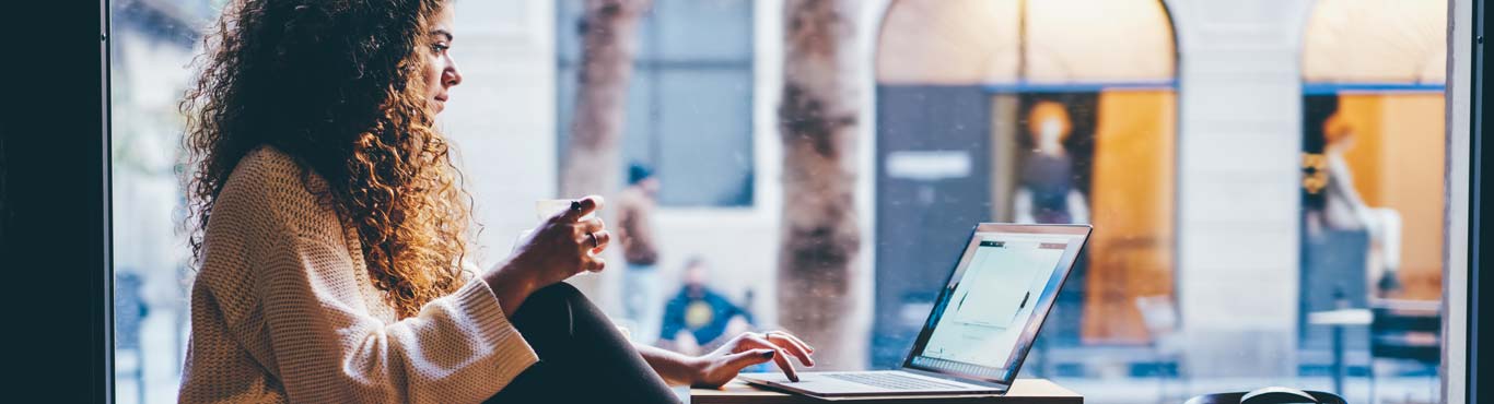 Woman on computer