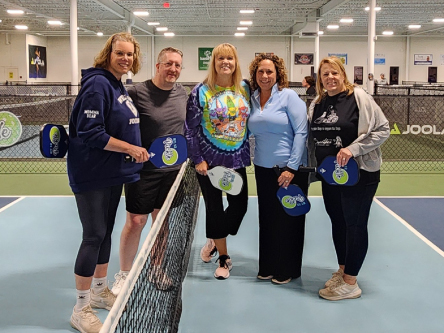 UniBank employees at pickleball