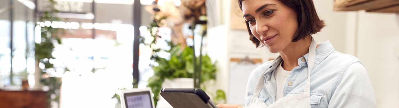 Woman on a tablet