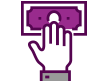 Hand with money icon