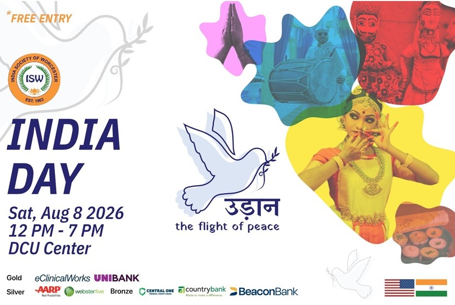 India Day 2026 promotional image displaying date, time, location, and various aspects of Indian culture.