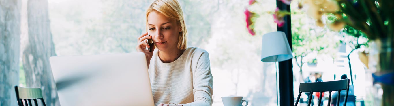 Woman on telephone