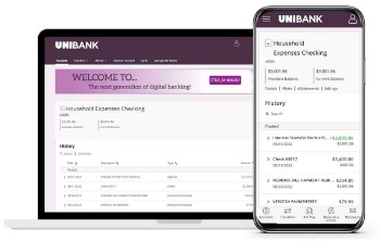 Screenshots of the Online Banking and Mobile Banking