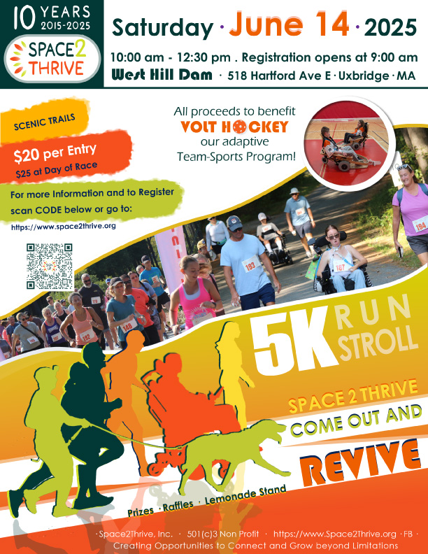 Promotional poster for space2thrive 5k